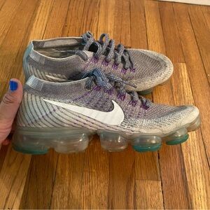 Women’s Nike Vapormax size 8.5 gray purple and green